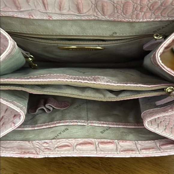 Brahmin Blush Croc-Embossed Satchel - Picture 3 of 3